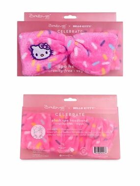 The Crème Shop x Hello Kitty Celebrate Plush Spa Headband - Pink